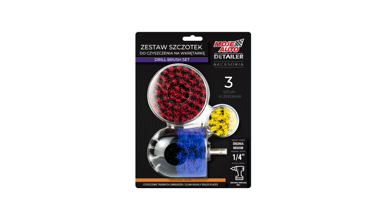 Carshine MA Reinigunsbürsten Brush 3-Set Drill