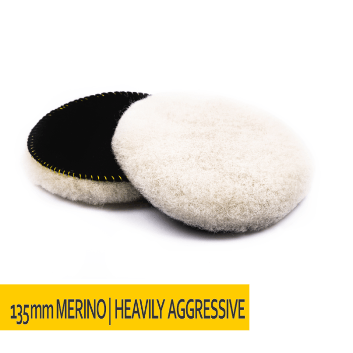 Carshine NAT Polierpad Merino Wollpad 125/135mm heavy agressiv