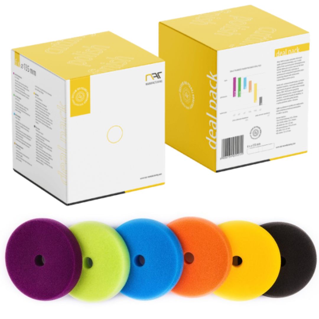Carshine NAT Polierpadset Ø135mm DEAL PACK MIX 6-Set