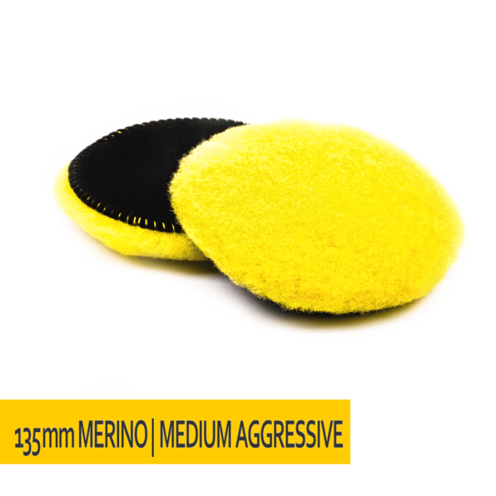 Carshine NAT Polierpad Merino Wollpad 125/135mm agressiv