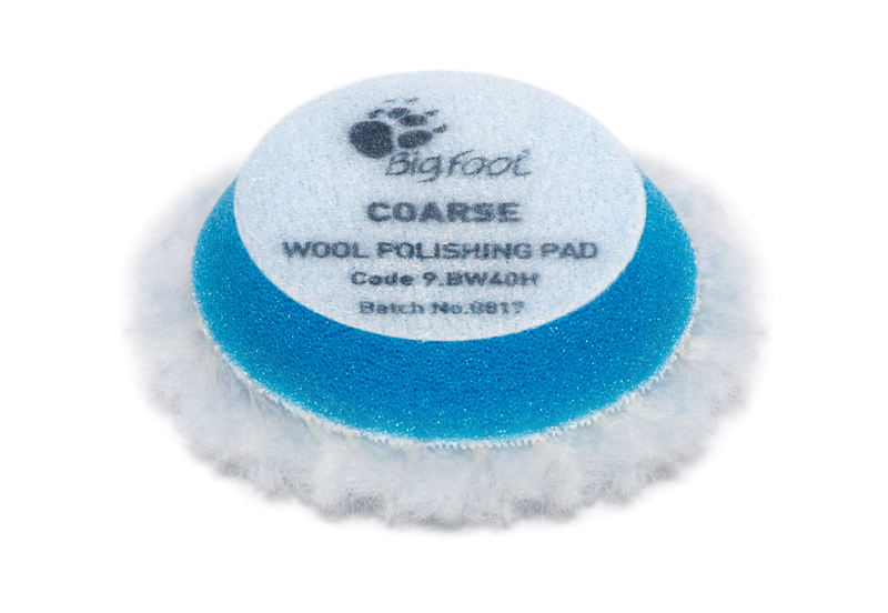 Rupes Polierschwamm BigFoot Ibrid Wool-Pad Coarse 50-70mm blau