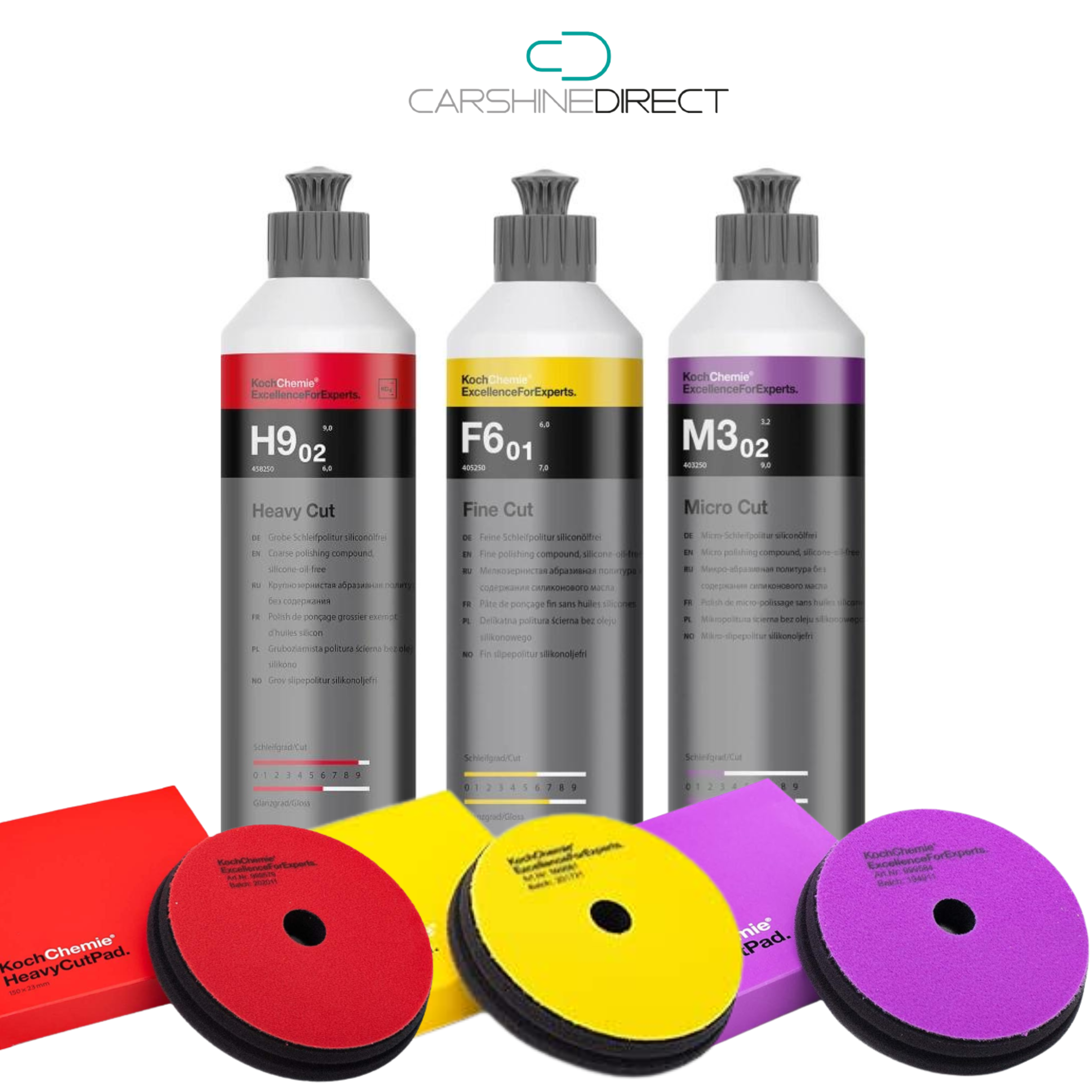 Koch Chemie Polierset 3 Polituren + 3 Pads