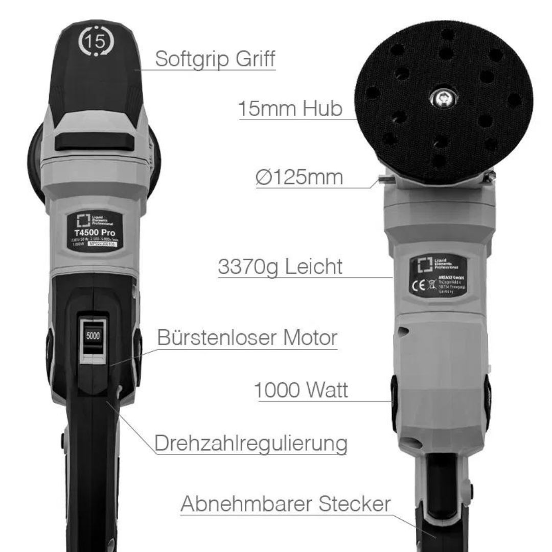 Liquid Elements Exzenter Poliermaschine T4500 PRO *NEU