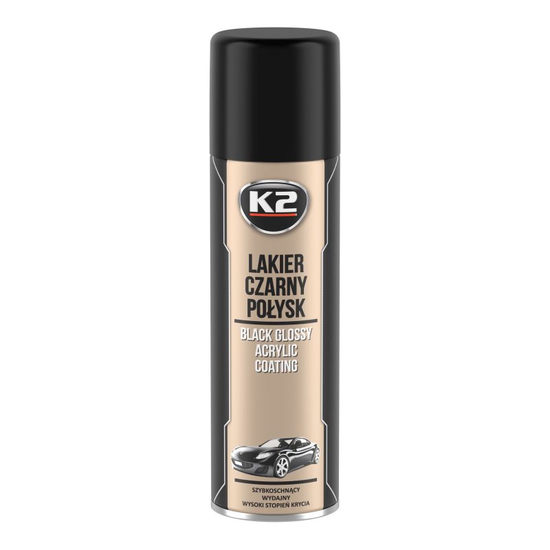 K2 Akrylfarbe mit Hochglanz Black Glossy Acrylic Coating schwarz 500ml